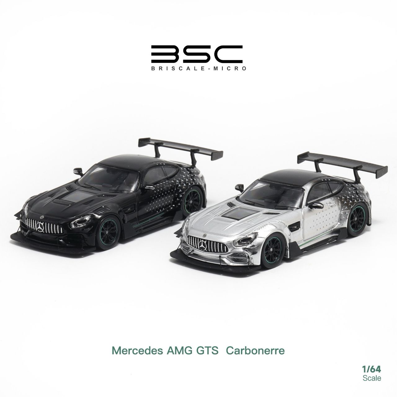 BSC AMG GT-S Carbonnerre 2台セット BSC 1:64 Mercedes-Benz AMG GTS Carbonerre(4 Colors) – Horizon Diecast