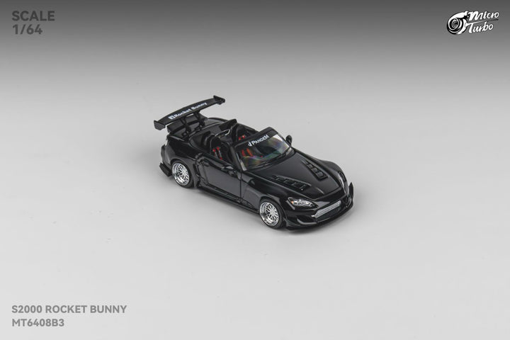 [Preorder] Microturbo 1:64 Honda S2000 Pandem Rocket Bunny Metallic Black