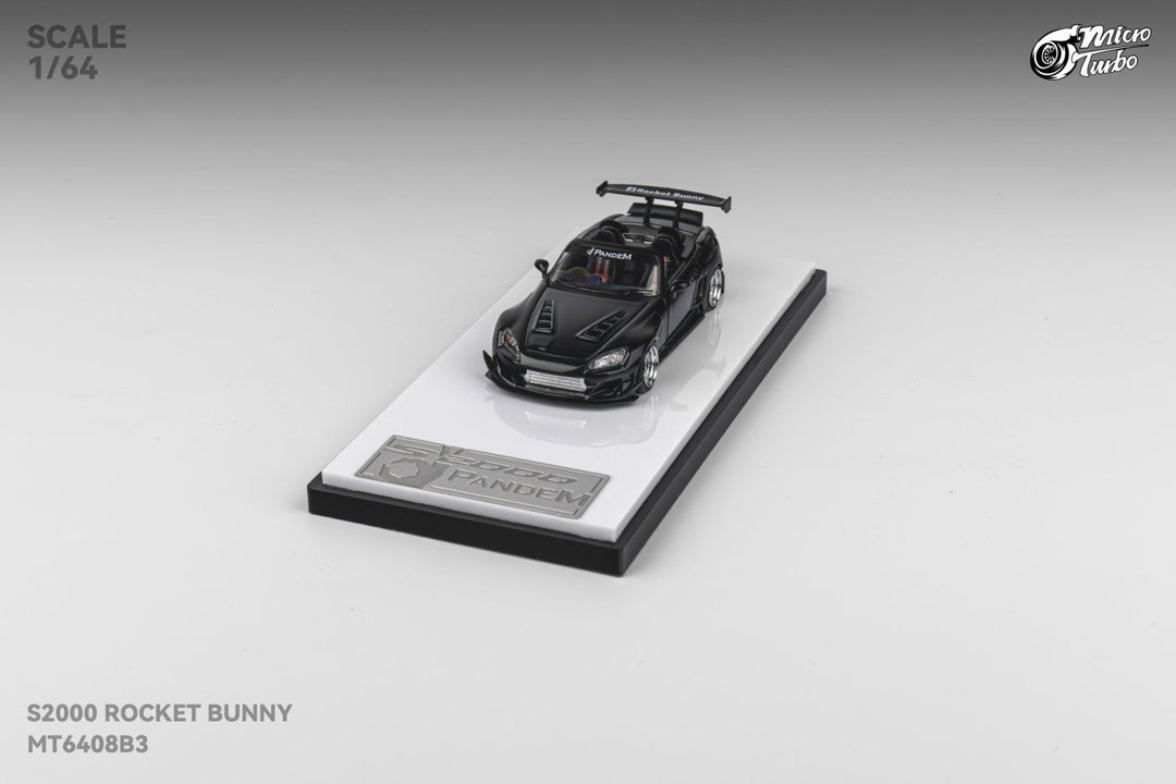 [Preorder] Microturbo 1:64 Honda S2000 Pandem Rocket Bunny Metallic Black