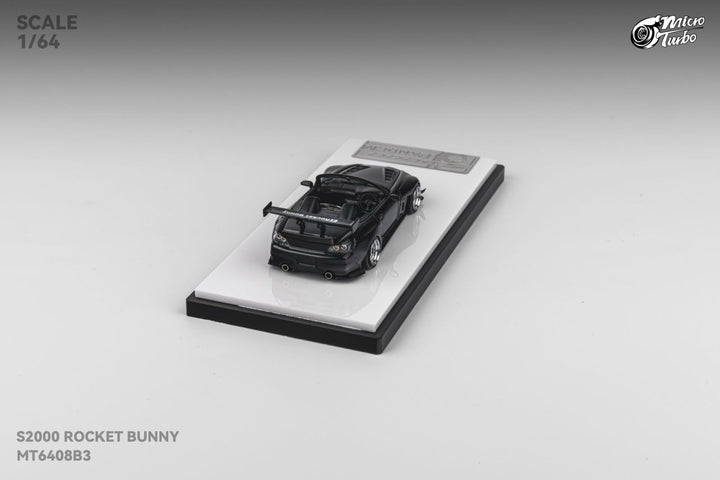 [Preorder] Microturbo 1:64 Honda S2000 Pandem Rocket Bunny Metallic Black