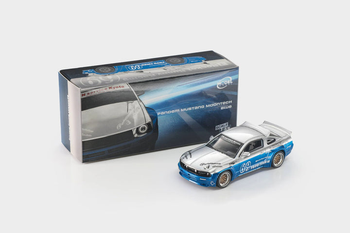 [Preorder] Model Model 1:64 Pandem Mustang Blue Silver MM64-PM-009