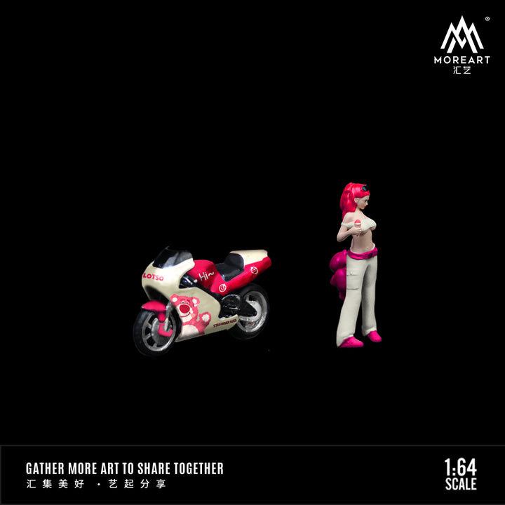 [Preorder] MoreArt 1:64 STRAWBERRY BEARMOTORCYCLE GIRL DOLL