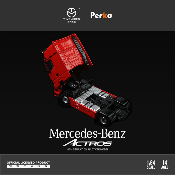 [Preorder] TimeMicro + Perka 1:64 Mercedes Actros Container Truck (3 Colors)