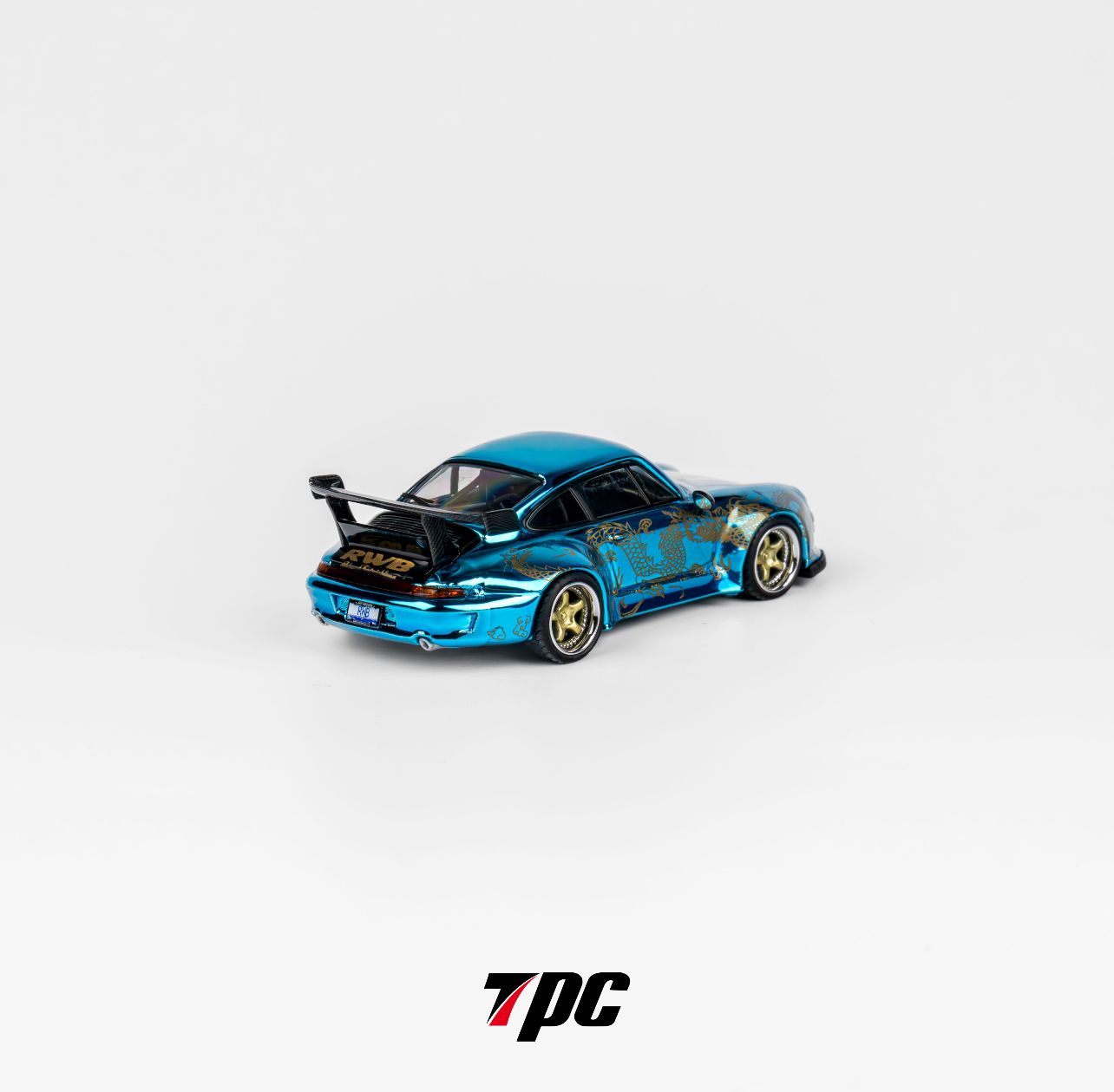 TPC 1/64 RWB 964 ガンダム アキバ TPC 1:64 Porsche RWB993 Chrome Blue / Transparent Blue (2 Colours