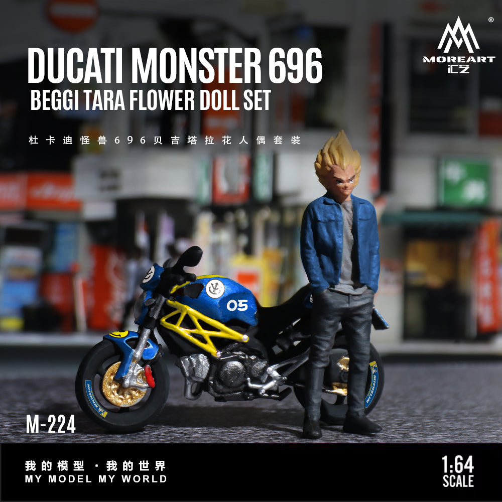 [Preorder] MoreArt 1:64 DUCATI MONSTER 696 BEGGI TARA FLOWER DOLL SET MO222224