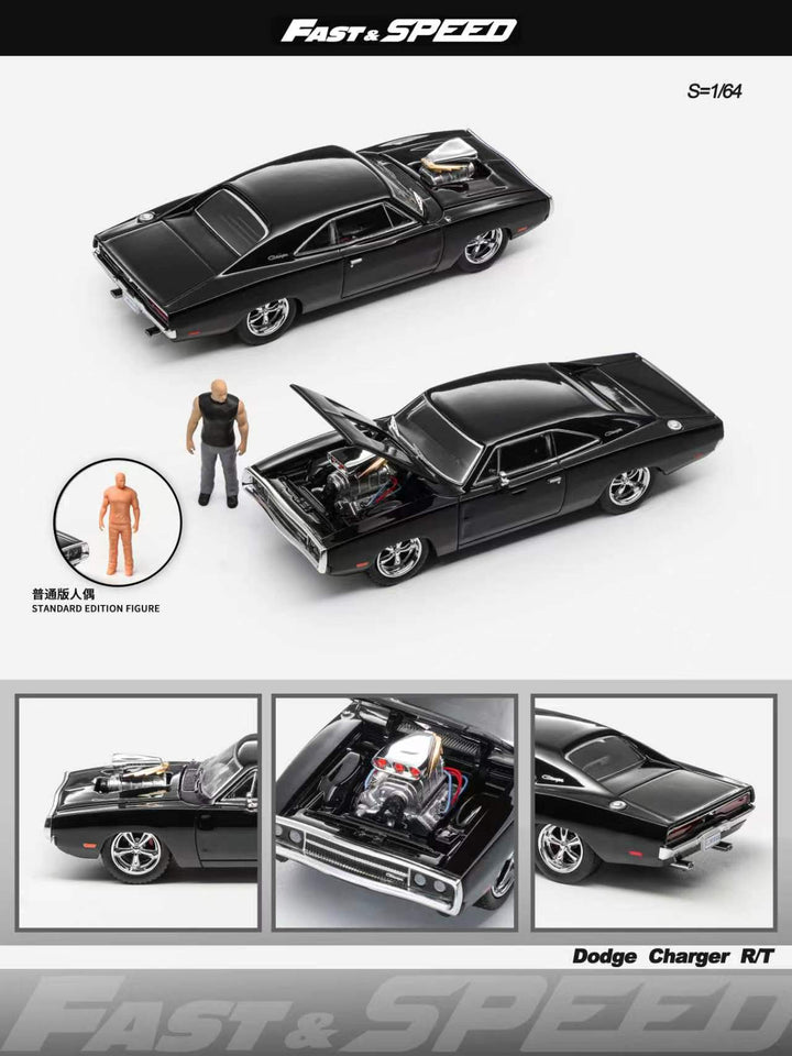 [Preorder] Fast Speed 1:64 Dodge Charger R/T - Black (2 Versions)