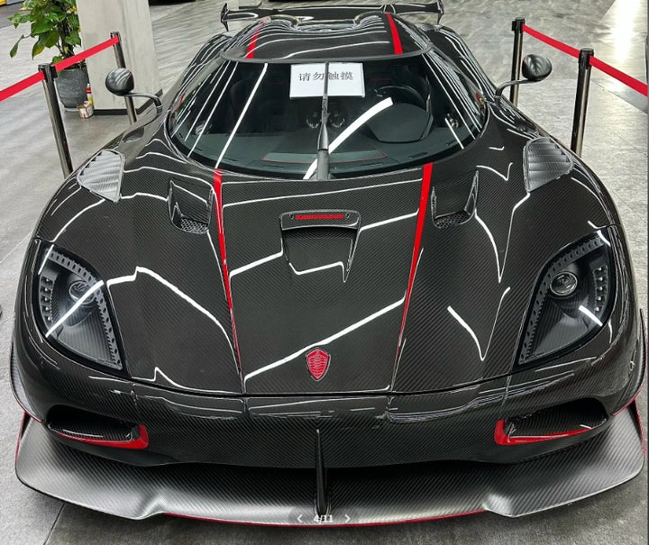 [Preorder] TPC 1:64 Koenigsegg Agera RS Carbon Fiber Red Stripe