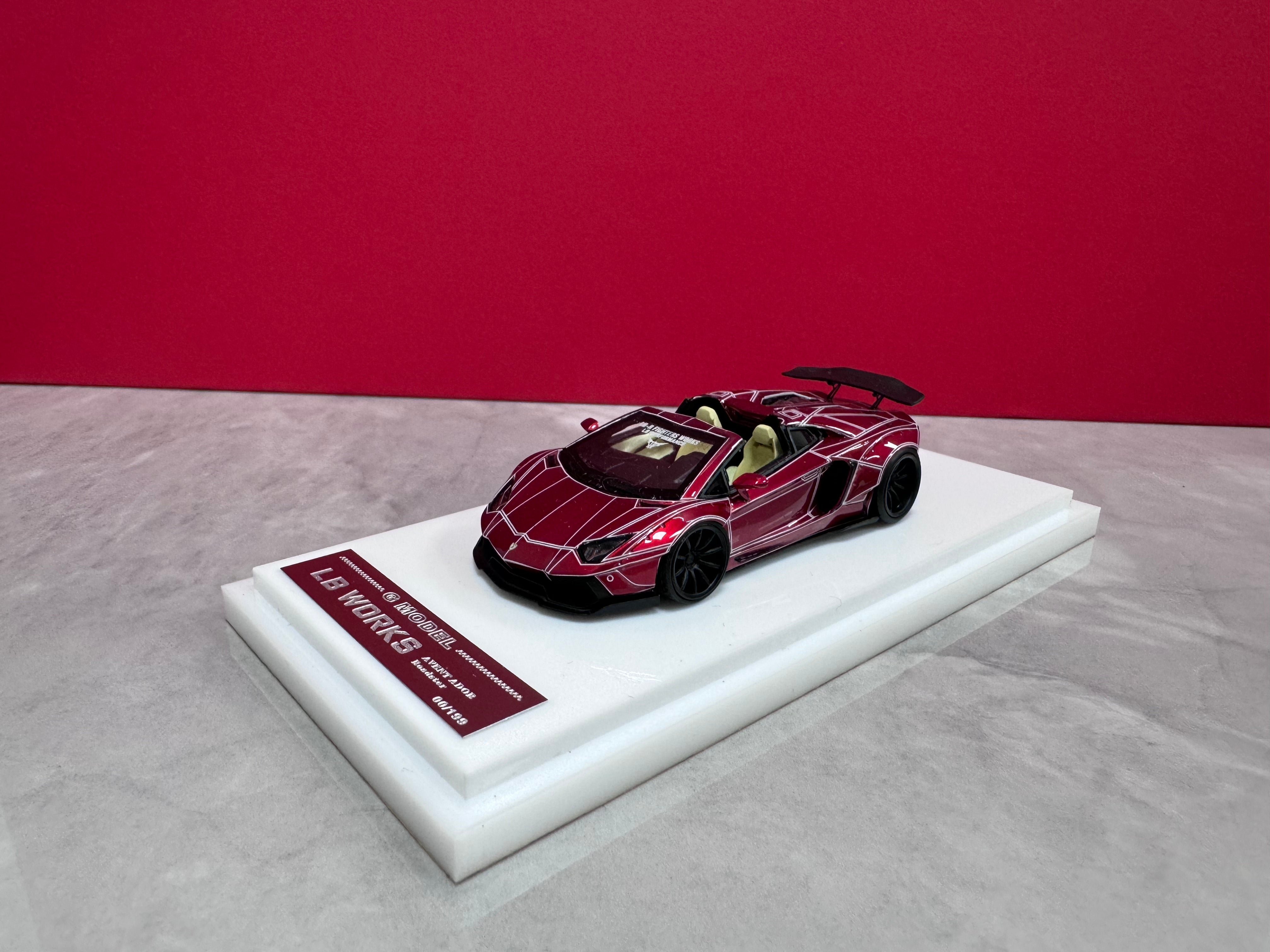 G Model 1:64 LB WORKS Lamborghini Aventador Roadster (6 Colours