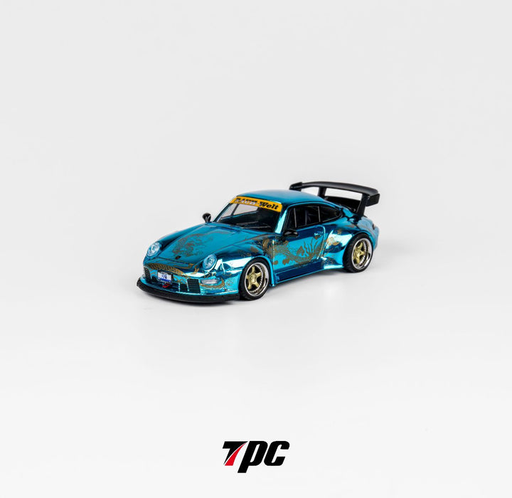 [Preorder] TPC 1:64 Porsche RWB993 Chrome Blue / Transparent Blue (2 Colours)