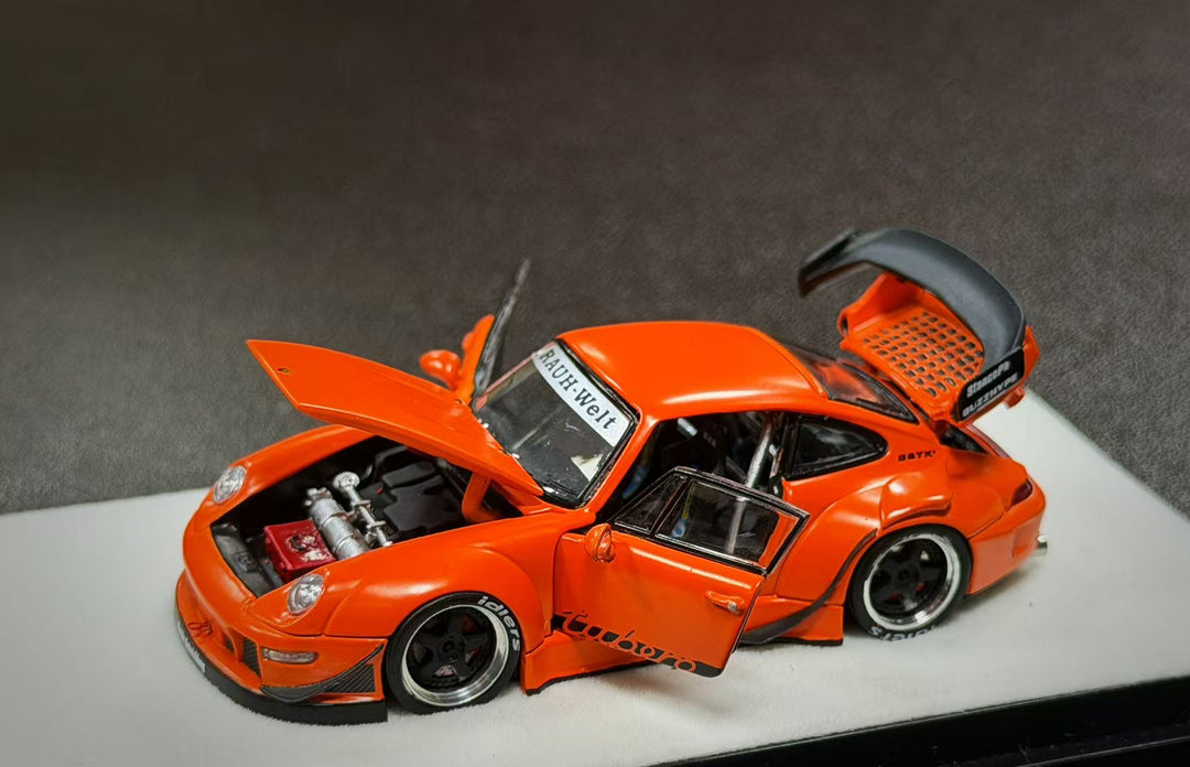[Preorder] PGM 1:64 Porsche RWB 993 Thermal Orange PGM-640315 (2 Versions)