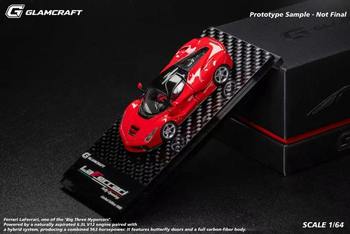 [Preorder] GlamCraft 1:64 Ferrari LaFerrari Full Open Red