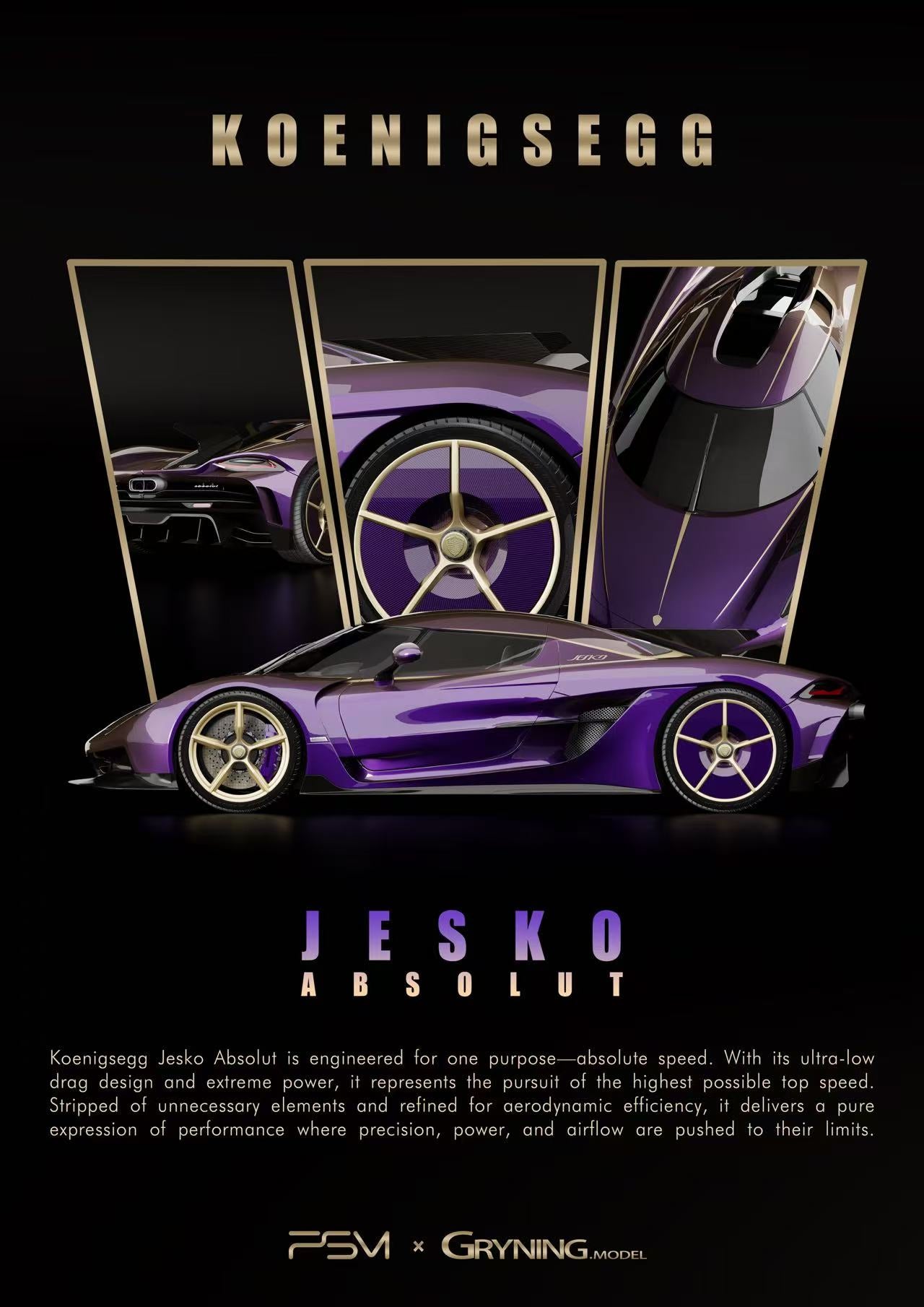 Preorder] PSM x Gryning 1:43 Koenigsegg Jesko Absolut / Jesko