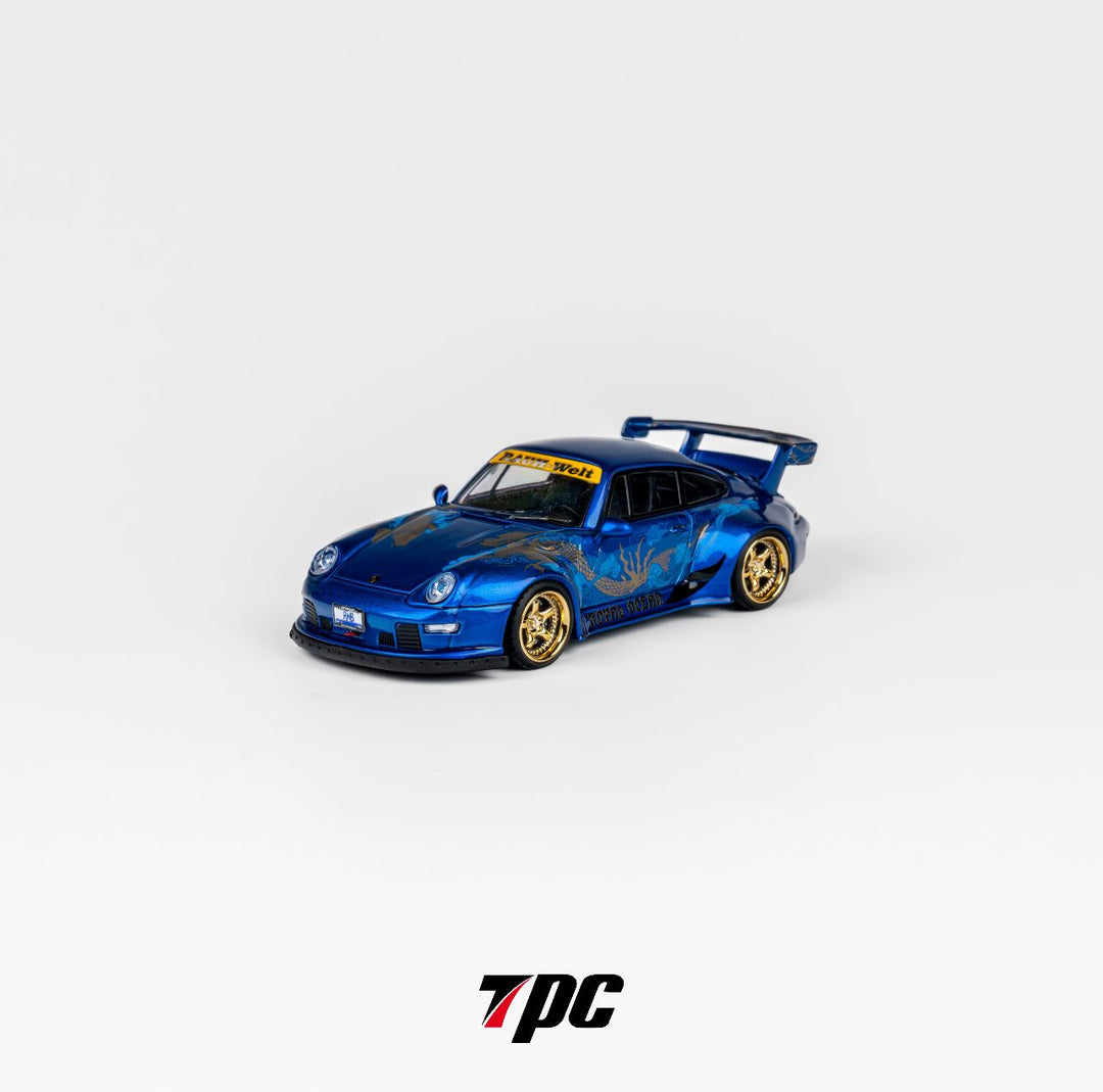 [Preorder] TPC 1:64 Porsche RWB993 Chrome Blue / Transparent Blue (2 Colours)