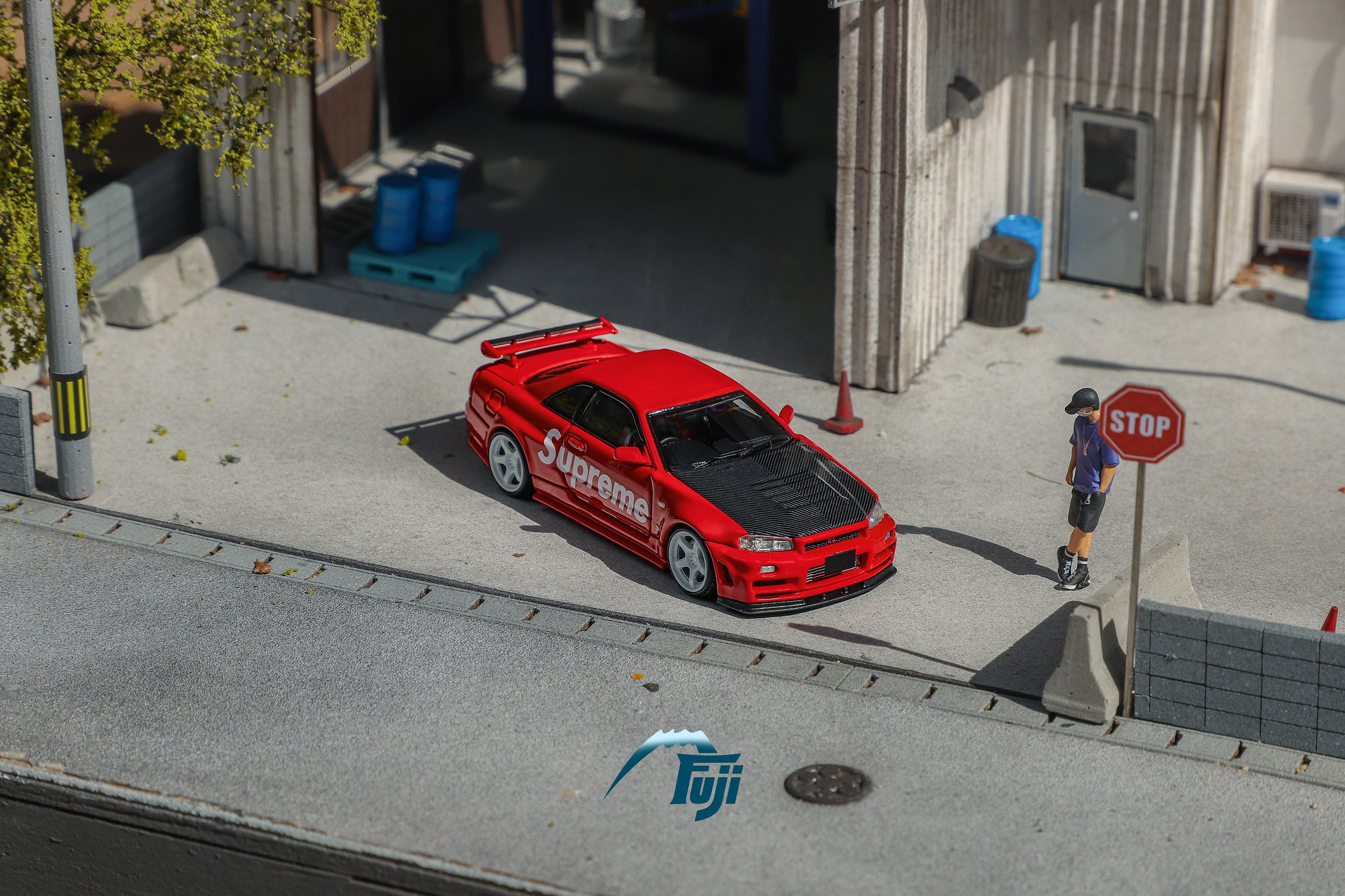 1/64 日産 スカイライン NISSAN GTR34 Z-tune GT-R Fuji Skyline GT-R R34 Nismo Z-Tune High Wing CRS Dark Green 1:64