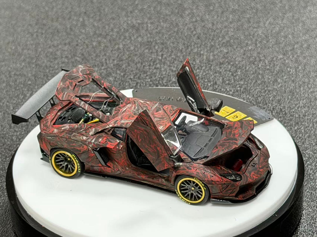 [Preorder] PGM 1:64 Lamborghini LB700 Red Carbon Bull Foshan APAxpo Exhibition | Event Exclusive