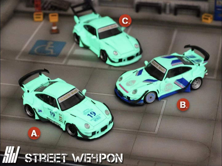 Street Weapon 1:64 Porsche RWB 993 (3 Versions)