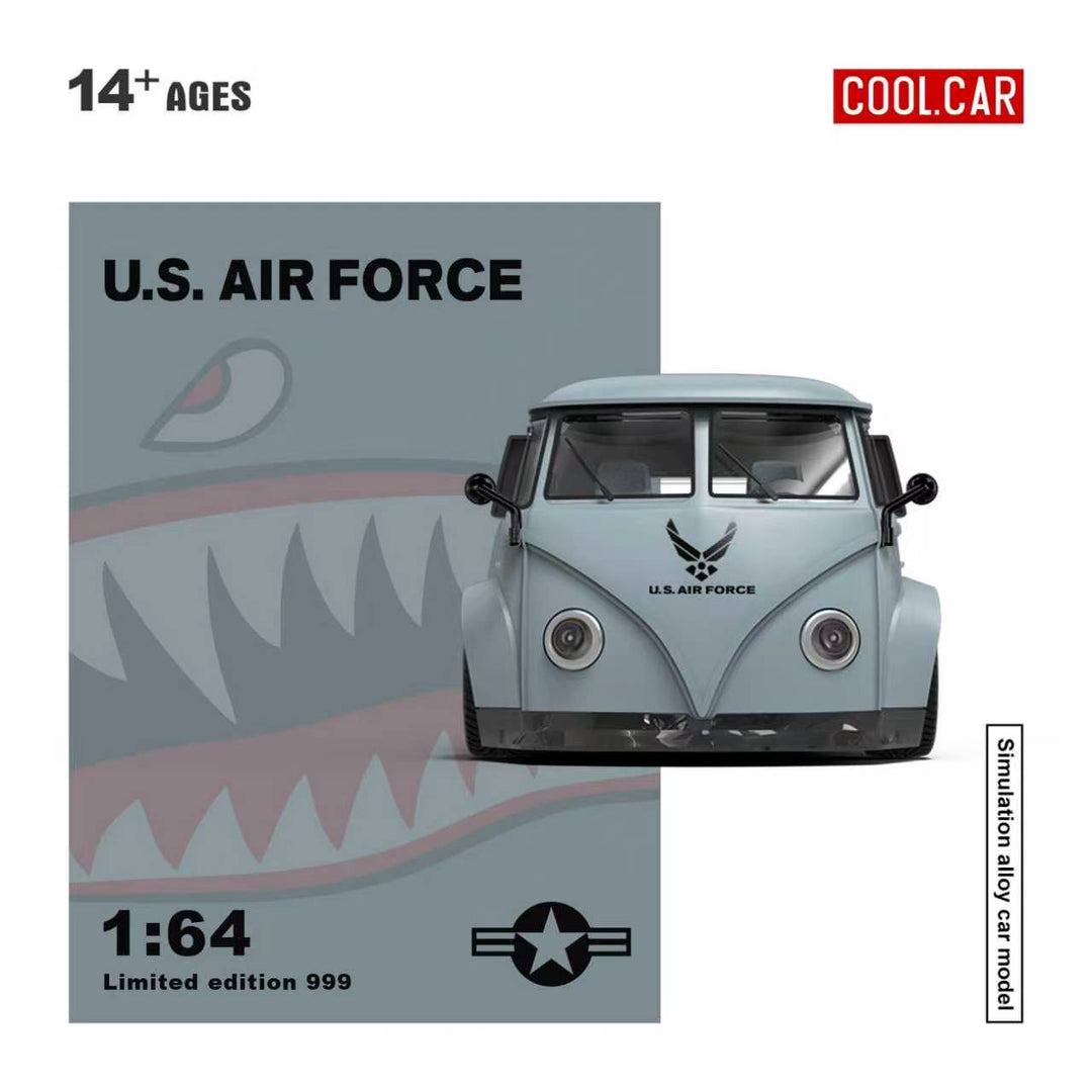 [Preorder] Cool Car 1:64 Volkswagen T1 Grey Shark Mouth Livery CC642959