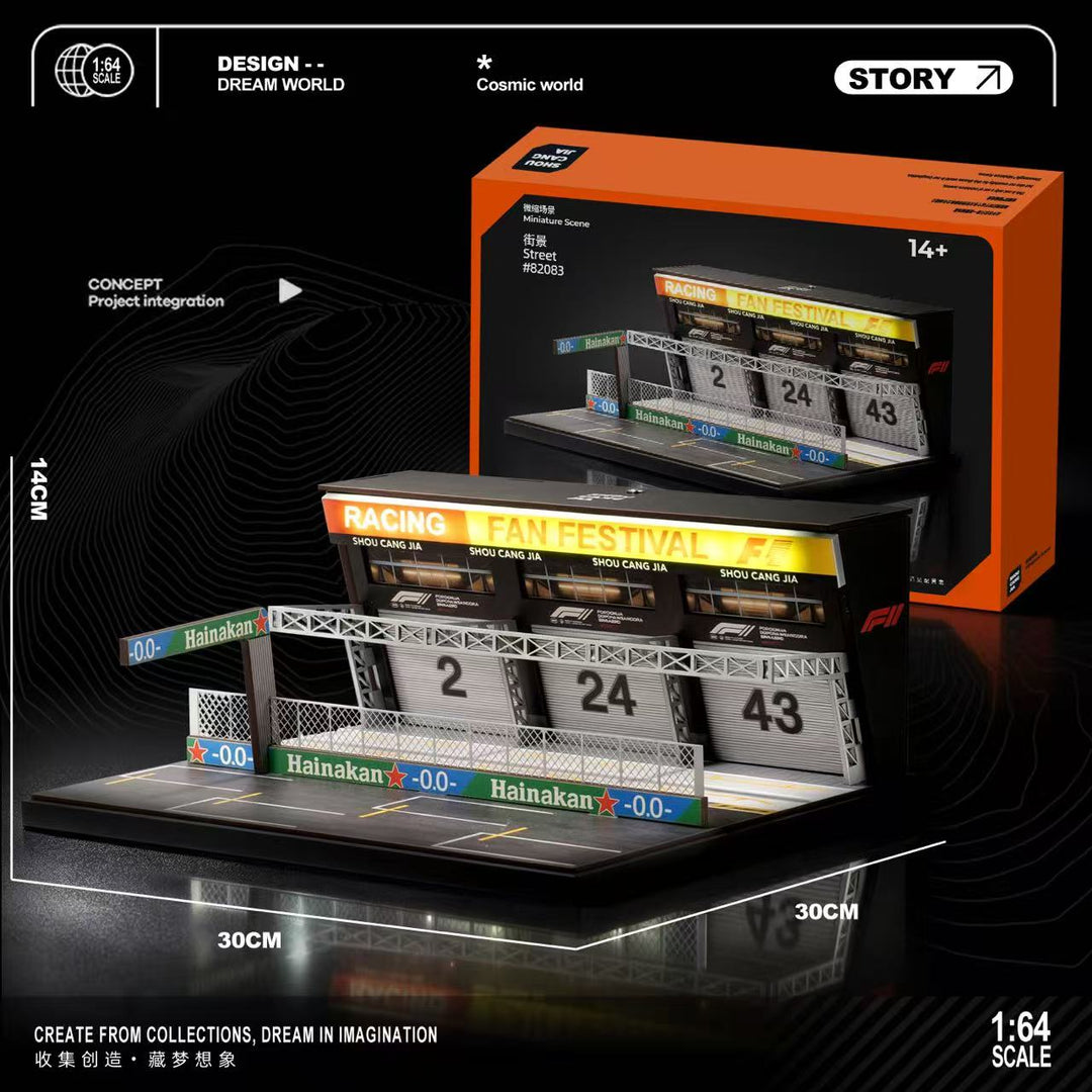 [Preorder] SHOU CANG JIA 1:64 PIT BUILDING RACE TRACK SCENE SCJ-82083