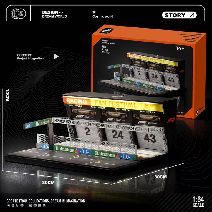 [Preorder] SHOU CANG JIA 1:64 PIT BUILDING RACE TRACK SCENE SCJ-82083