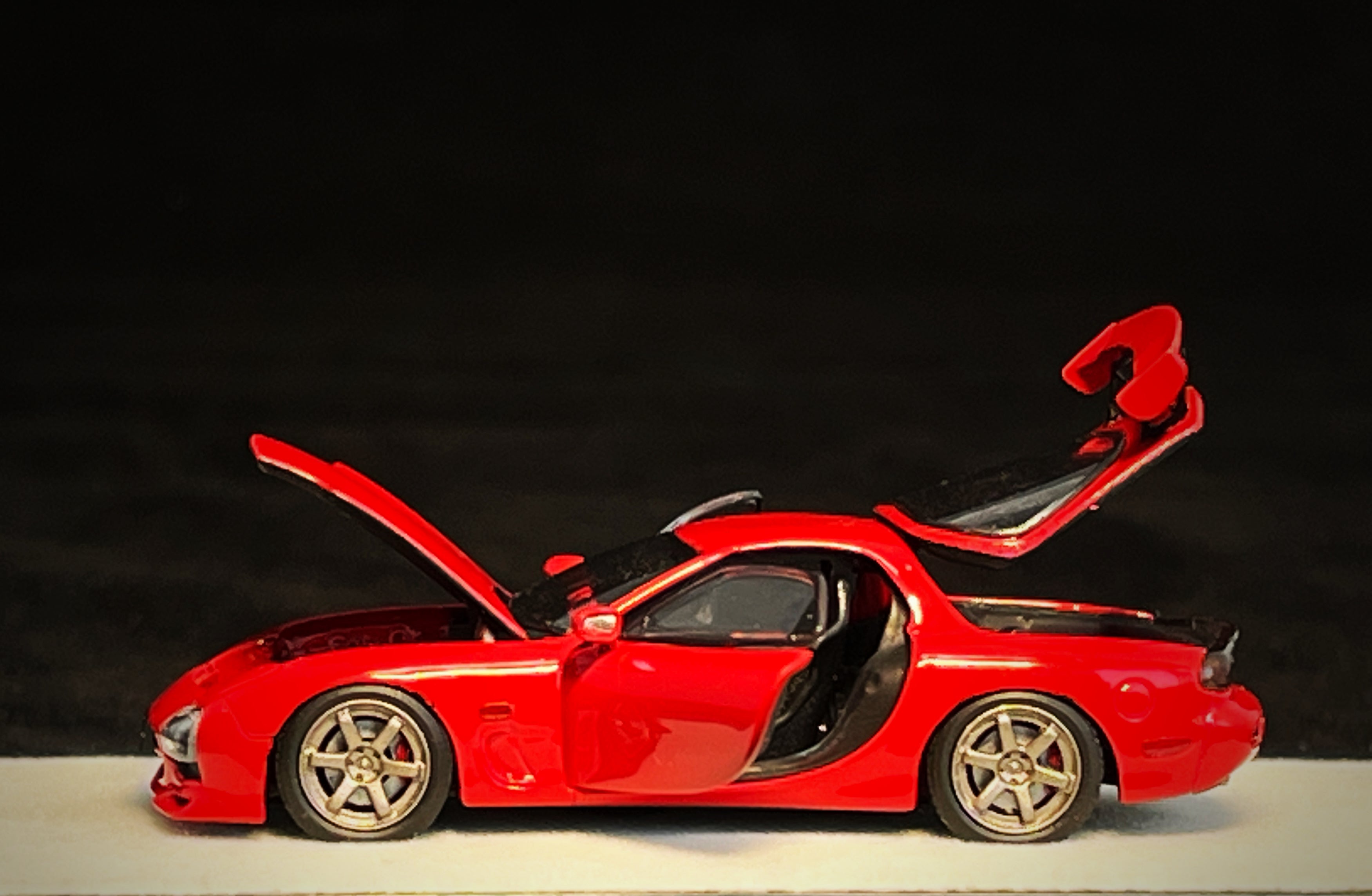 PGM 1/64 マツダ RX-7 レッド Preorder] PGM 1:64 Mazda RX7 Red Color (2 Versions