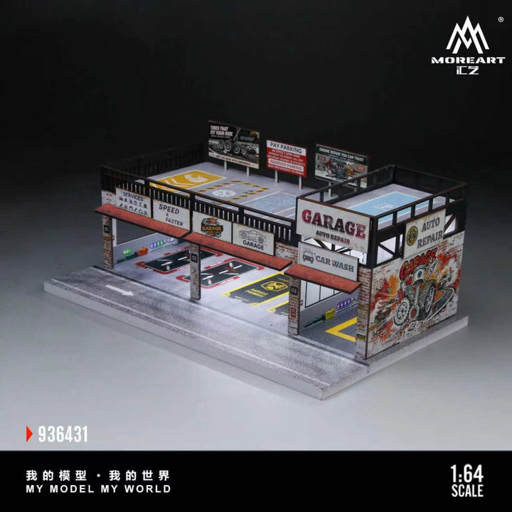 [Preorder] MoreArt 1:64 AMERICAN-STYLE CAR REPAIR SHOP MO936431