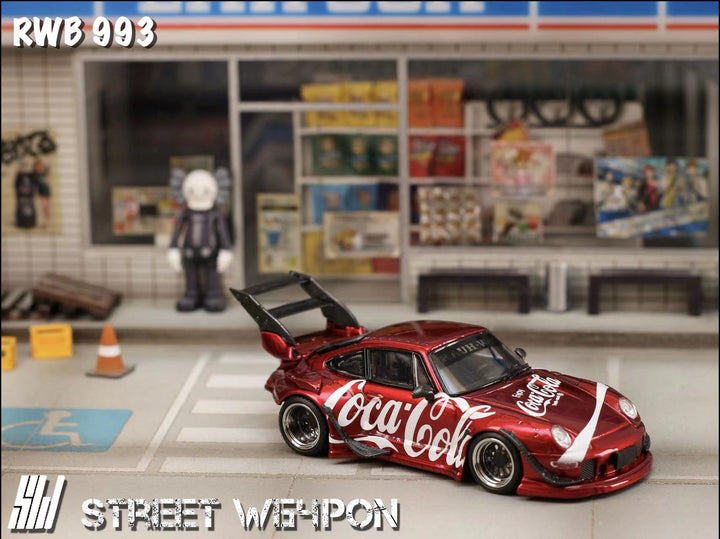 [Preorder] Street Weapon 1:64 Porsche RWB 993 Coca Cola Livery (2 Versions)