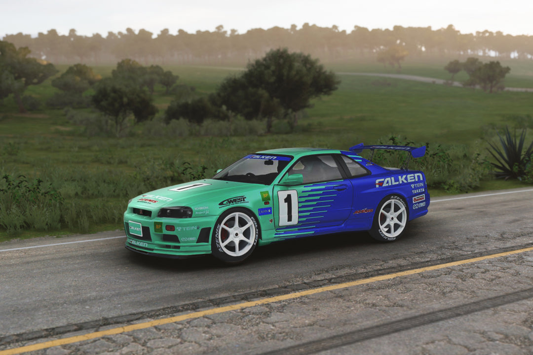 [Preorder] Fast Speed 1:64 Nissan Skyline GT-R R34 5th generation BNR34 - Falken #1