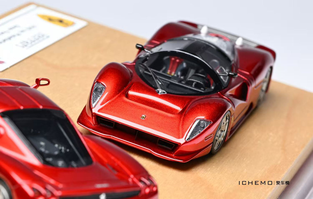 [Preorder] Demon Zone x DMH 1:64 Pininfarina P4/5 + Enzo Metallic Red Set
