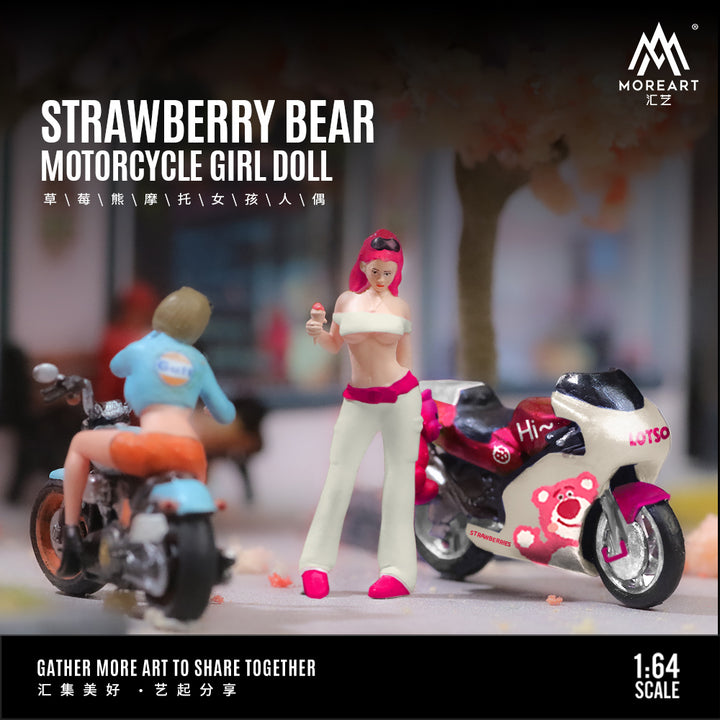 [Preorder] MoreArt 1:64 STRAWBERRY BEARMOTORCYCLE GIRL DOLL