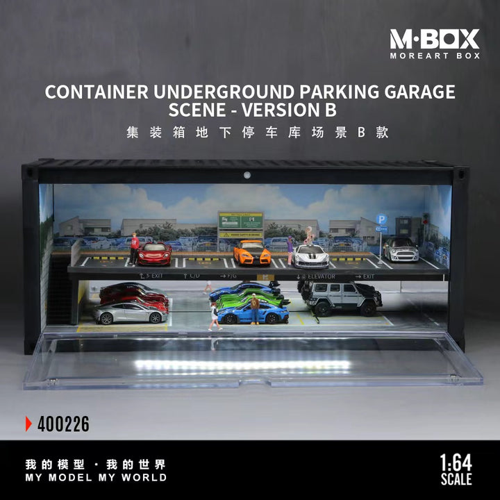 [Preorder] MBOX 1:64 CONTAINER UNDERGROUND PARKING GARAGESCENE-VERSION B MB400226