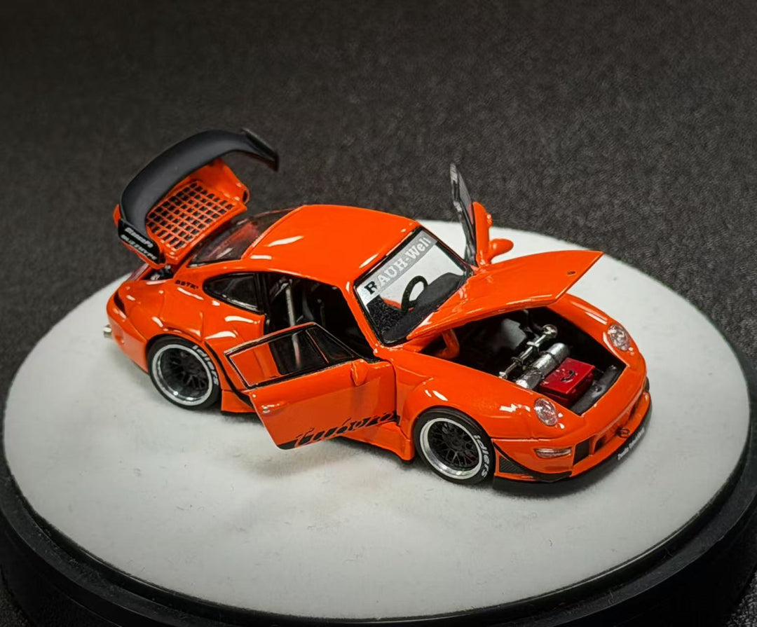 [Preorder] PGM 1:64 Porsche RWB 993 Thermal Orange PGM-640315 (2 Versions)