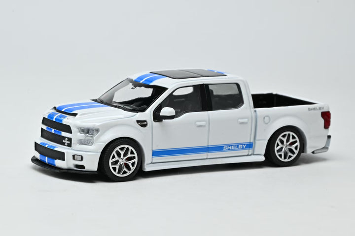 [Preorder] Funny Model 1:64 Shelby F150 Super Snake Oxford White / Blue Racing Stripes