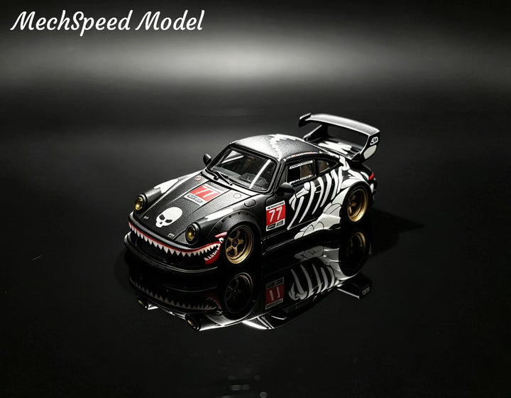 [Preorder] MechSpeed 1:64 RWB964GT Wing Modified Version Matte Black Bone Dragon