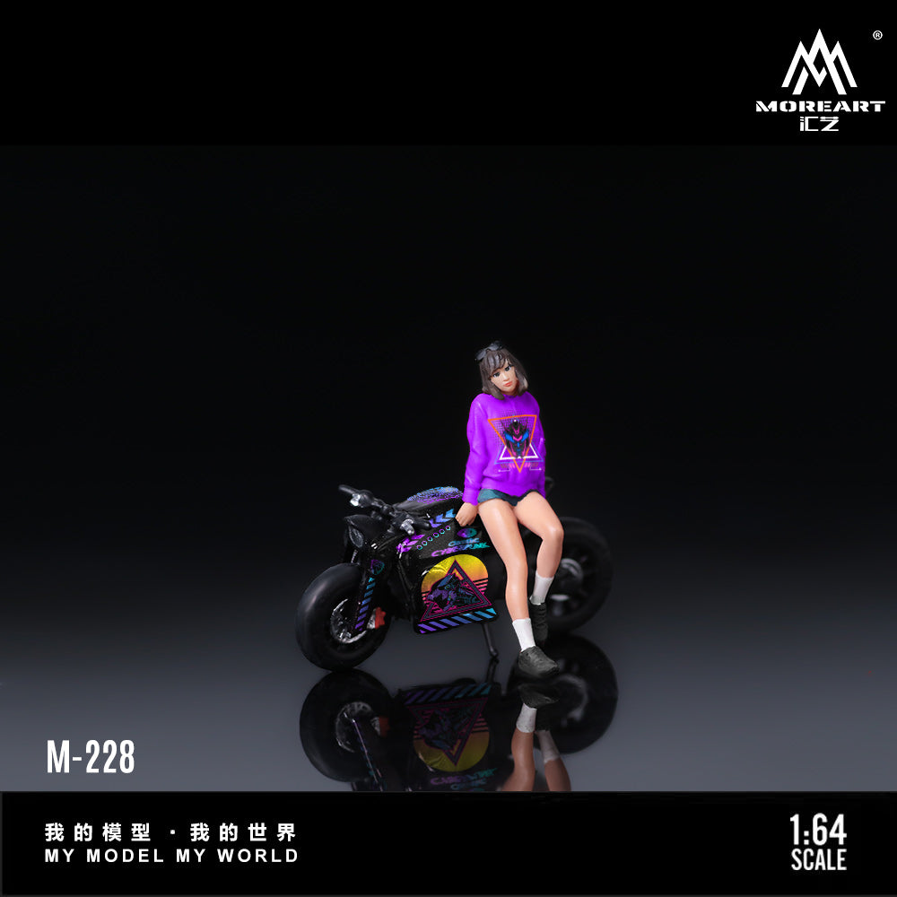 [Preorder] MoreArt 1:64 FUTURE TECHNOLOGY GRAFFITI ANIME GIRL MOTORCYCLE DOLL SET MO222228