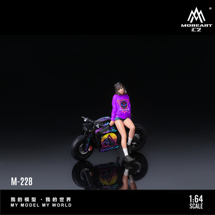 [Preorder] MoreArt 1:64 FUTURE TECHNOLOGY GRAFFITI ANIME GIRL MOTORCYCLE DOLL SET MO222228