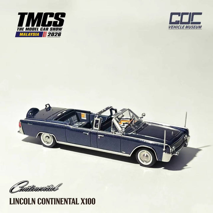 [Preorder] GOC 1:64 TMCS Malaysia 2026 Exhibition Edition Lincoln Continental X100 Blue