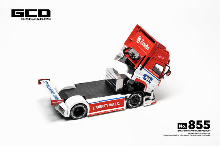 [Preorder] GCD 1:64 LB-Trucks UD Quon Head-Red/White (RHD) KS-099-855
