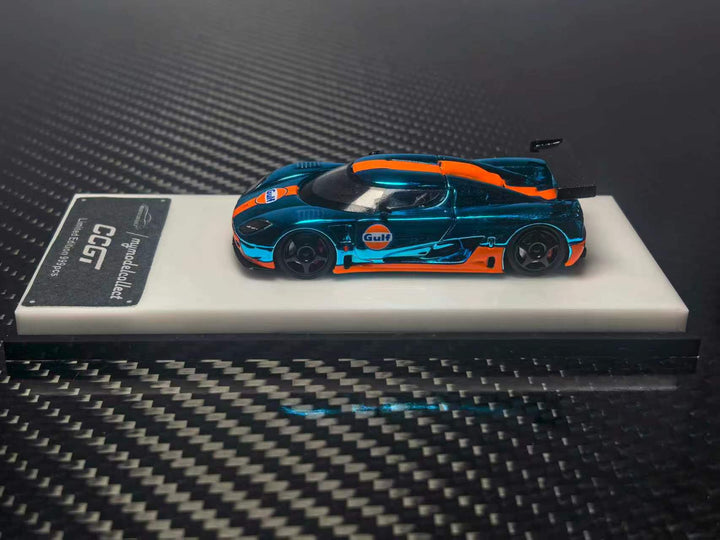 [Preorder] Model Collect 1:64 Koenigsegg ccgt Chrome Gulf Blue/Orange Edition MC640027D