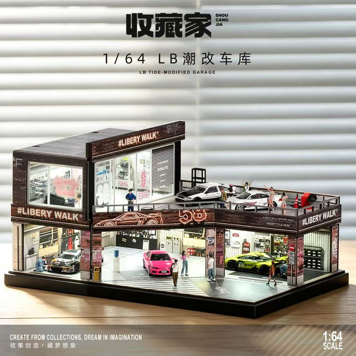 [Preorder] SHOU CANG JIA 1:64 LB TIDE-MODIFIED GARAGE SCJ-8208