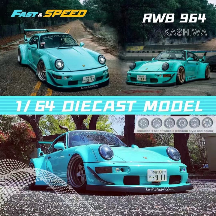 Fast Speed 1:64 Porsche Rauh-Welt RWB964 wide body (3 Colours)