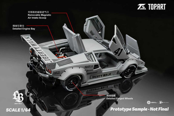 [Preorder] TOPART 1:64 LBWK Lamborghini Countach TAO640007