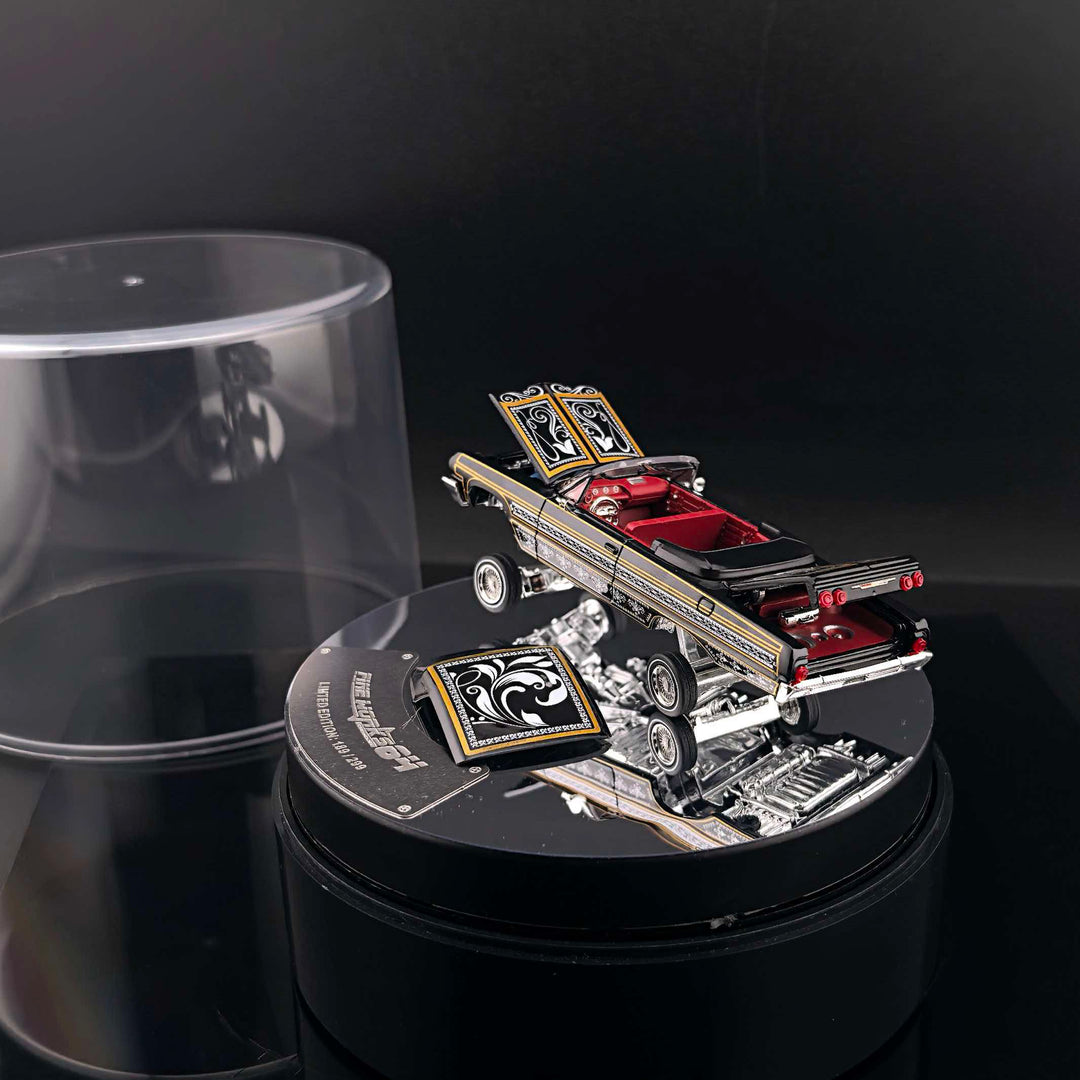 [Preorder] Fine Works 1:64 Chevrolet Impala Lowrider Black Gold Bouncing Car (2 Versions)
