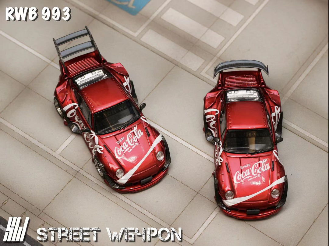 [Preorder] Street Weapon 1:64 Porsche RWB 993 Coca Cola Livery (2 Versions)