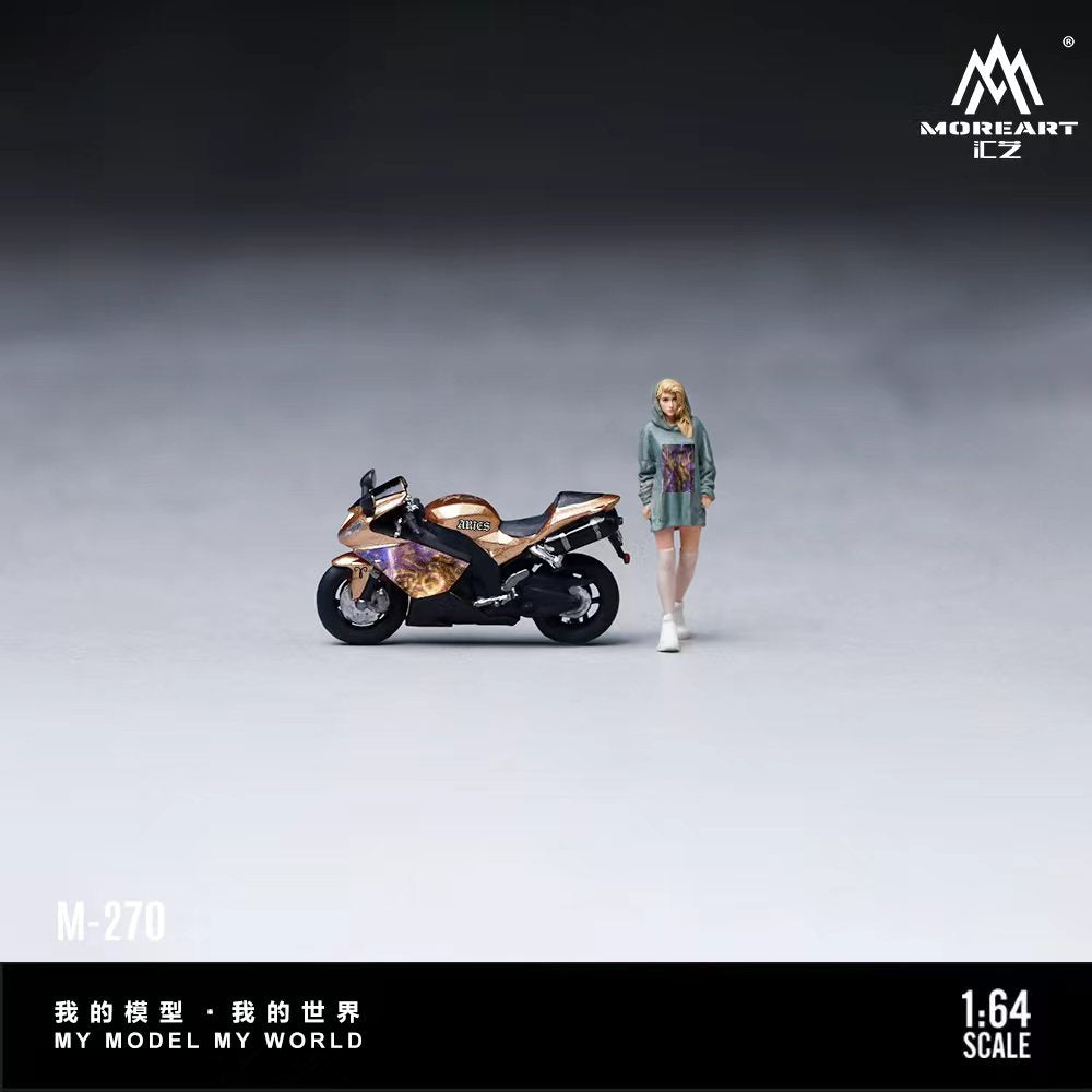 [Preorder] MoreArt 1:64 KAWASAKI ARIES DECAL LADY RIDER FIGURE SET MO222270