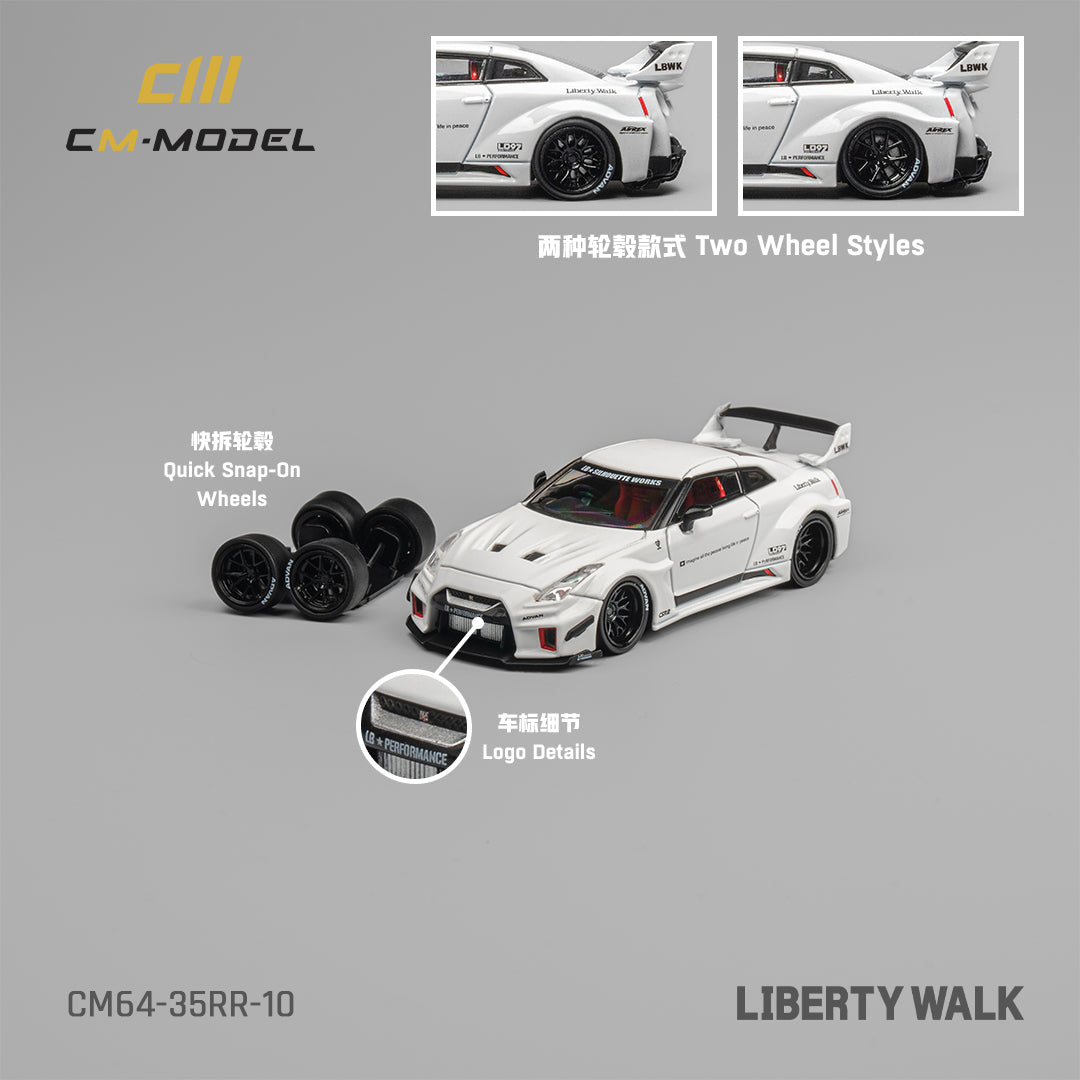 CM Model 1:64 Nissan LBWK Super Silhouette GT35RR White – Horizon
