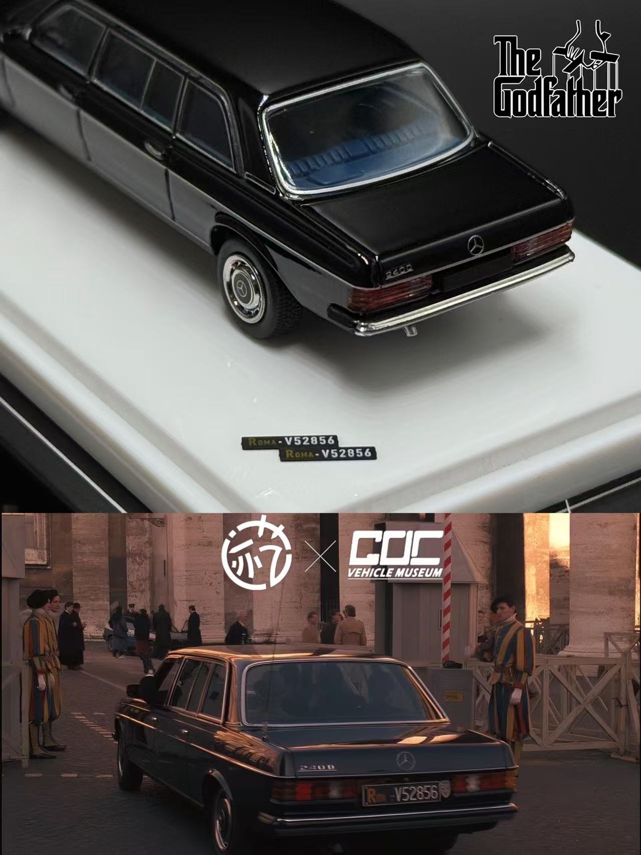 Preorder] JIYI X GOC 1:64 MERCEDES BENZ 240D LIMO (W123) Black