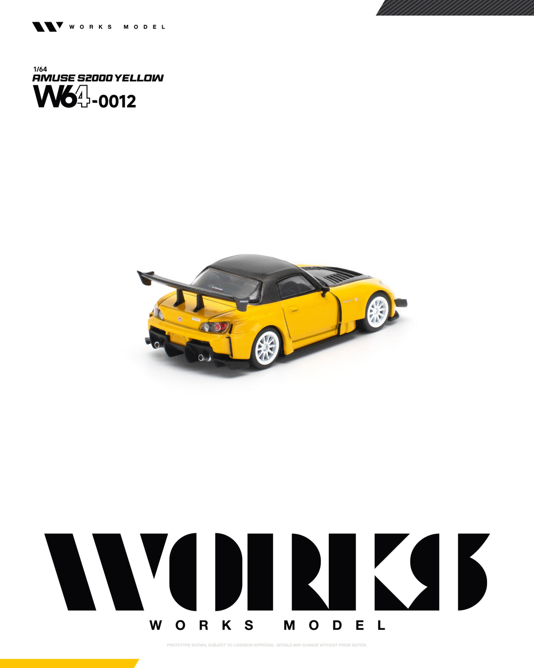 [Preorder] Works 1:64 AMUSE S2000 YELLOW W640012