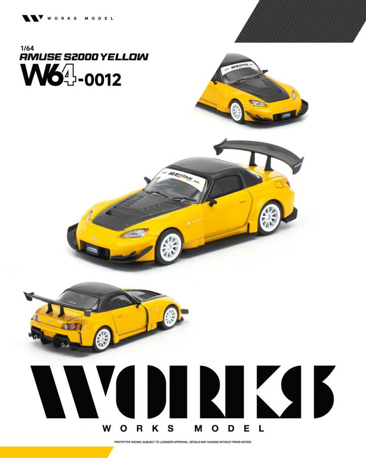 [Preorder] Works 1:64 AMUSE S2000 YELLOW W640012
