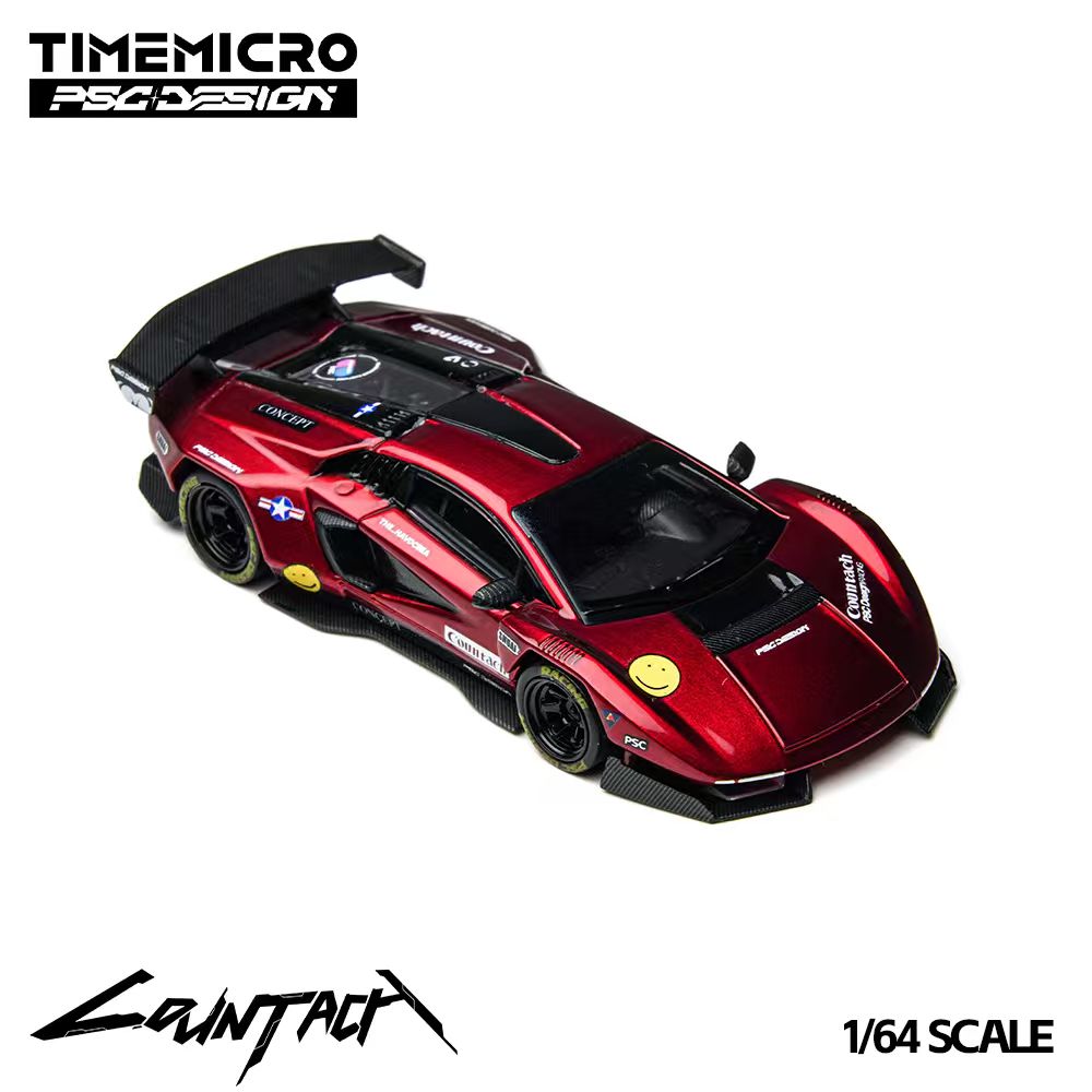 [Preorder] TimeMicro X PSC DESIGN 1:64 Lamborghini Countach “V” Scarlet TM647705