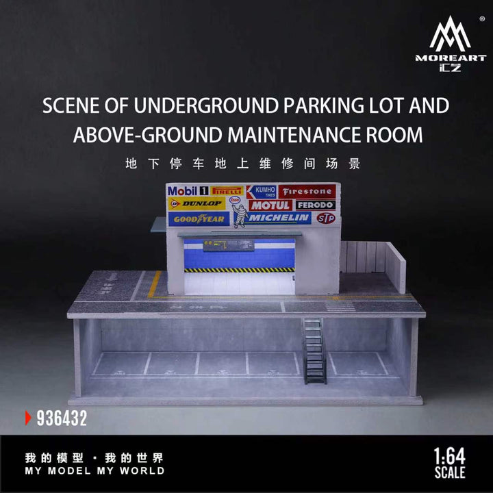 [Preorder] MoreArt 1:64 SCENE OF UNDERGROUND PARKING LOT AND ABOVE-GROUND MAINTENANCE ROOM MO936432